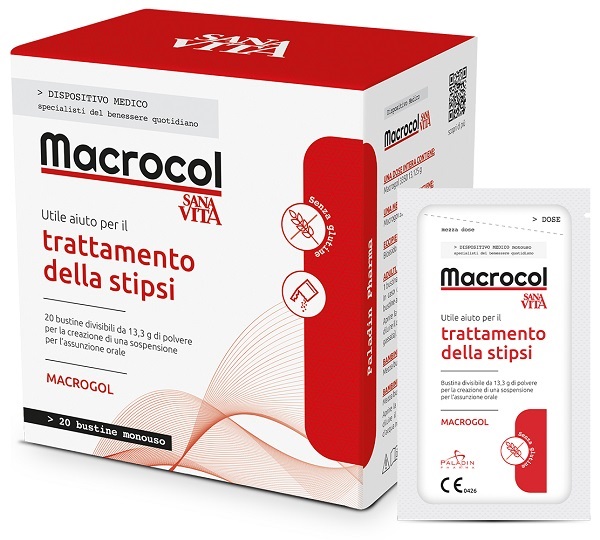 SANAVITA MACROCOL PLUS 20 BUSTINE DA 13,81 G - Farmacia Artemisia di Montecuollo Dott. Angelo snc
