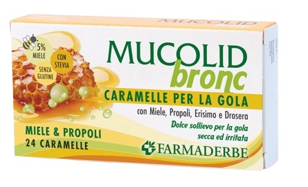 MUCOLID BRONC MIELE & PROPOLI 24 CARAMELLE - Farmacia Artemisia di Montecuollo Dott. Angelo snc
