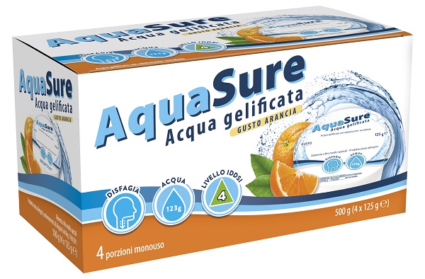 AQUASURE ACQUA GELIFICATA ARANCIA EDULCORATA MULTIPACK 4 PEZZI DA 125 G - Farmacia Artemisia di Montecuollo Dott. Angelo snc