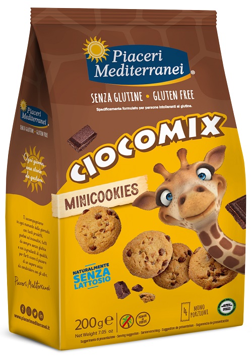 PIACERI MEDITERRANEI CIOCOMIX MINI COOKIES 4 MONOPORZIONI DA 50 G - Farmacia Artemisia di Montecuollo Dott. Angelo snc