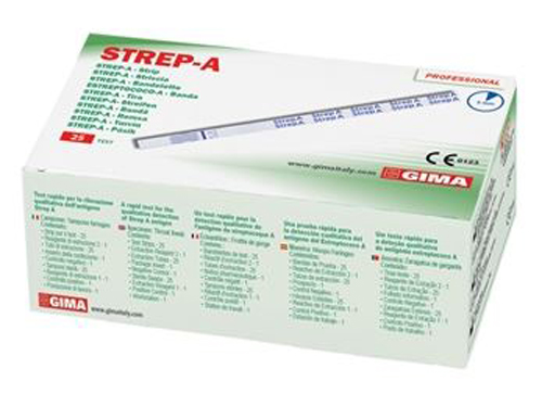 TEST RAPIDO STREP A AUTODIAGNOSTICO RILEVAZIONE STREPTOCOCCO GRUPPO A IN TAMPONE FARINGEO 25 PEZZI - Farmacia Artemisia di Montecuollo Dott. Angelo snc