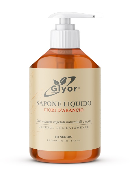 GLYOR SAPONE MANI VISO FIORI D'ARANCIO 500 ML - Farmacia Artemisia di Montecuollo Dott. Angelo snc