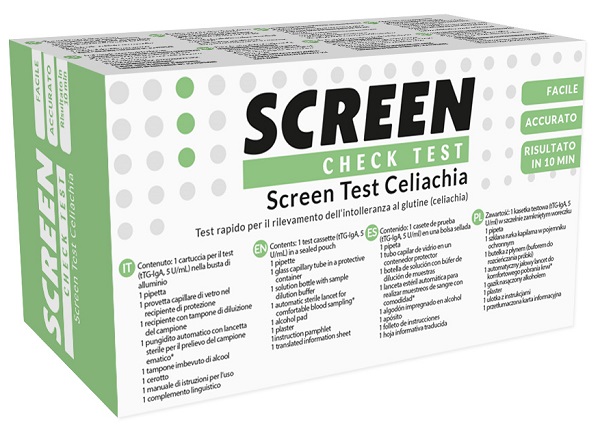 SCREEN TEST RAPIDO SCREEN TEST CELIACHIA PER RILEVAZIONE INTOLLERANZA GLUTINE 1 PEZZO - Farmacia Artemisia di Montecuollo Dott. Angelo snc