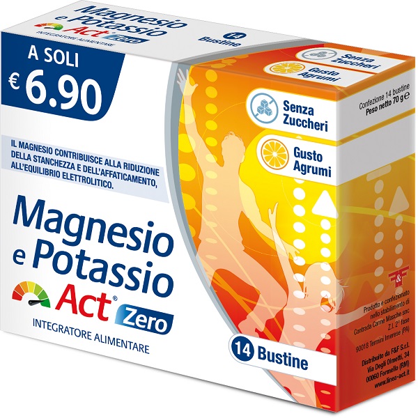 MAGNESIO E POTASSIO ACT ZERO 14 BUSTINE - Farmacia Artemisia di Montecuollo Dott. Angelo snc