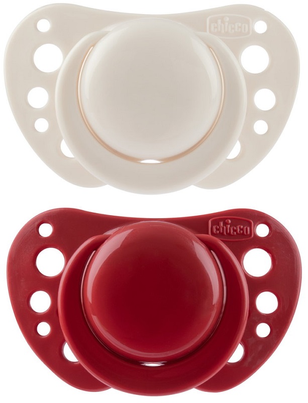CHICCO SUCCHIETTI AIR ROSSO SILICONE 6-16 MESI 2 PEZZI - Farmacia Artemisia di Montecuollo Dott. Angelo snc