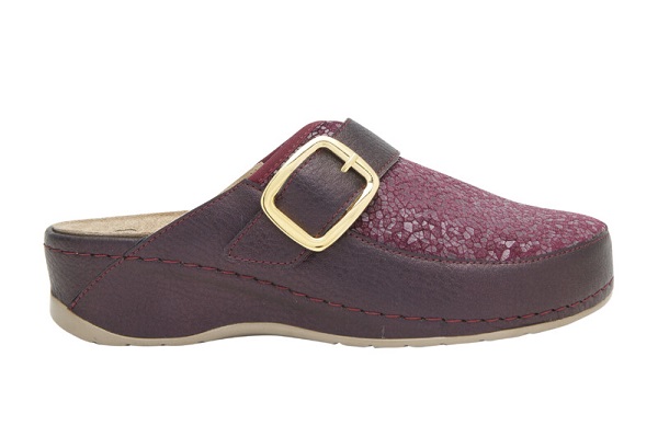 GEMINI BUCKLE TUMBLED SYNTHETIC+ELASTICATED CIABATTA WOMAN BORDEAUX 41 - Farmacia Artemisia di Montecuollo Dott. Angelo snc