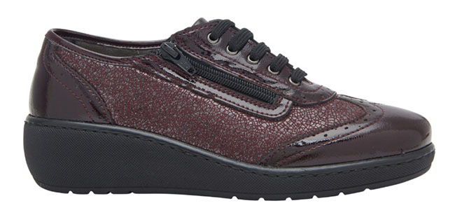 THELMA ELASTICATED+PATENT LEATHER SCARPA WOMAN WINE 37 - Farmacia Artemisia di Montecuollo Dott. Angelo snc