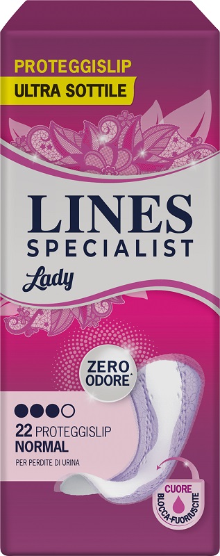 PROTEGGISLIP PER INCONTINENZA URINARIA LINES SPECIALIST LADY LIGHT NORMAL ULTRA SOTTILE 22 PEZZI - Farmacia Artemisia di Montecuollo Dott. Angelo snc