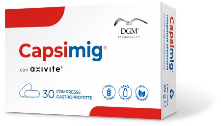 CAPSIMIG 30 COMPRESSE GASTROPROTETTE - Farmacia Artemisia di Montecuollo Dott. Angelo snc