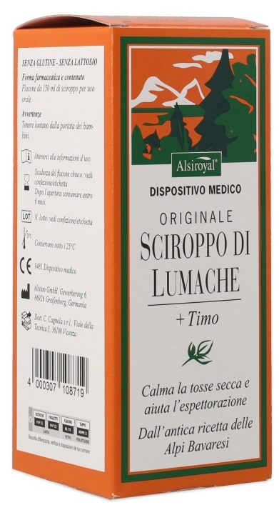 SCIROPPO LUMACHE ORIGINALE ALSITAN 150 ML - Farmacia Artemisia di Montecuollo Dott. Angelo snc