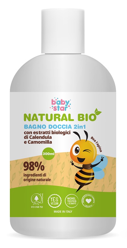 BABYSTAR BAGNODOCCIA 2IN1 NATURAL BIO - Farmacia Artemisia di Montecuollo Dott. Angelo snc