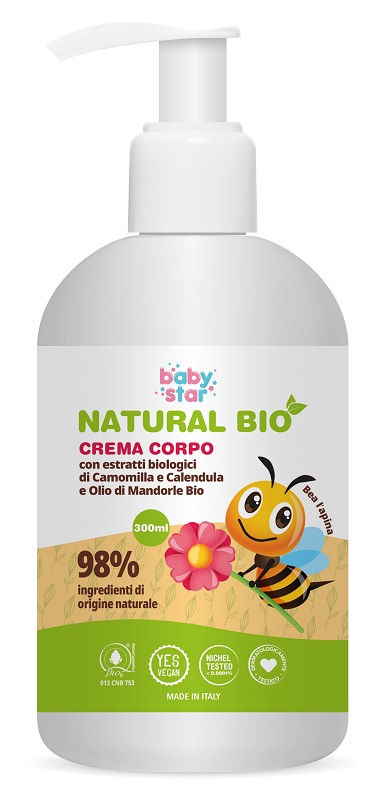 BABYSTAR CREMA CORPO NATURAL BIO 300 ML - Farmacia Artemisia di Montecuollo Dott. Angelo snc