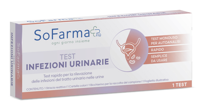 TEST AUTODIAGNOSTICO RAPIDO INFEZIONI URINARIE SOFARMAPIU' - Farmacia Artemisia di Montecuollo Dott. Angelo snc