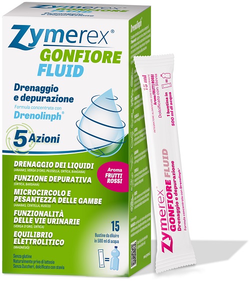 ZYMEREX GONFIORE FLUID FRUTTI ROSSI 15 BUSTINE - Farmacia Artemisia di Montecuollo Dott. Angelo snc