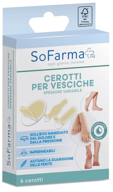 CEROTTO VESCICA ASSORTITI SOFARMAPIU' 6 PEZZI - Farmacia Artemisia di Montecuollo Dott. Angelo snc