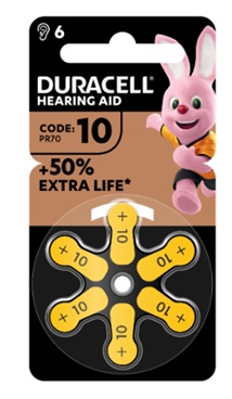 DURACELL EASY TAB 10 GIALLO BATTERIA PER APPARECCHIO ACUSTICO 6 PEZZI - Farmacia Artemisia di Montecuollo Dott. Angelo snc