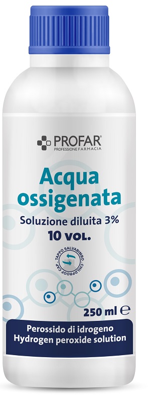 PROFAR ACQUA OSSIGENATA SOLUZIONE DILUITA 3% 10 VOLUMI 250 ML - Farmacia Artemisia di Montecuollo Dott. Angelo snc