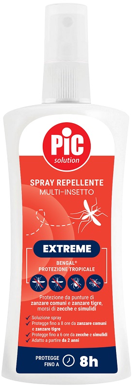 PIC SOLUTION BENGAL EXTREME PROTEZIONE TROPICALE SPRAY REPELLENTE MULTI INSETTO 100 ML - Farmacia Artemisia di Montecuollo Dott. Angelo snc