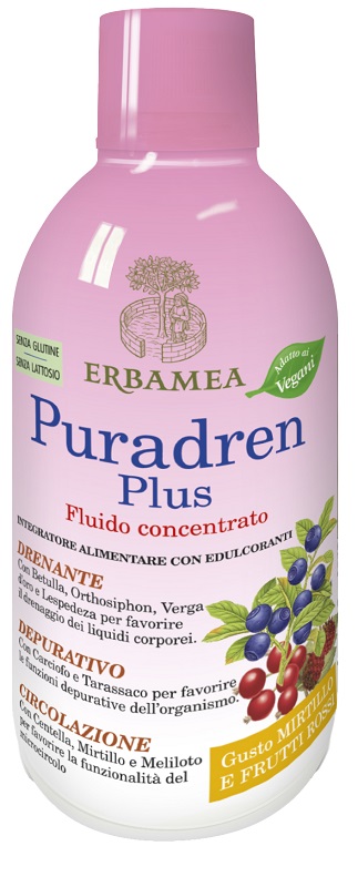 PURADREN PLUS MIRTILLO FRUTTI ROSSI 500 ML - Farmacia Artemisia di Montecuollo Dott. Angelo snc