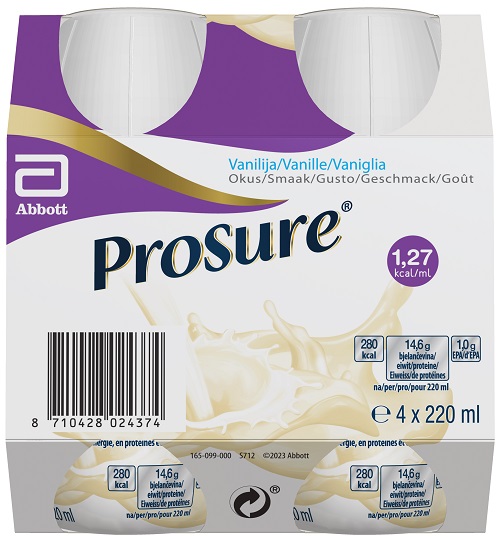 PROSURE VANILLA 4 BOTTIGLIE DA 220 ML - Farmacia Artemisia di Montecuollo Dott. Angelo snc