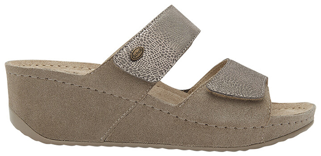 ABERDEEN WEDGE 2 STRAPS PRINTED SUEDE+SUEDE W TAUPE 38 - Farmacia Artemisia di Montecuollo Dott. Angelo snc