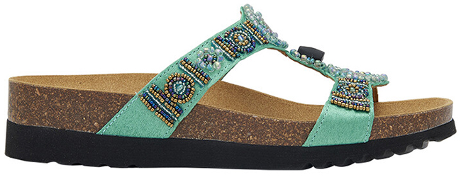 NEW BOGOTA' WEDGE SATIN+BEADS W AQUAMARINE 38 - Farmacia Artemisia di Montecuollo Dott. Angelo snc