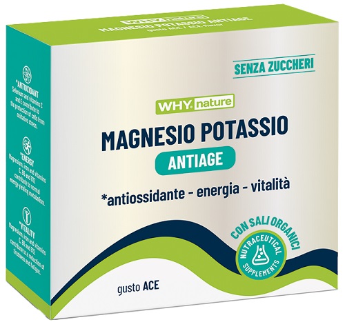 WHYNATURE MAGNESIO POTASSIO ANTIAGE 10 BUSTINE - Farmacia Artemisia di Montecuollo Dott. Angelo snc