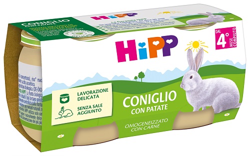 HIPP OMOGENEIZZATO CONIGLIO CON PATATE 2 PEZZI DA 80 G - Farmacia Artemisia di Montecuollo Dott. Angelo snc