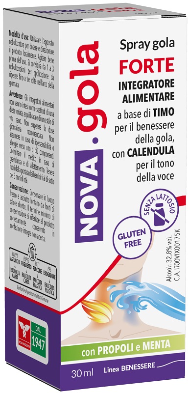 NOVA GOLA SPRAY FORTE 30 ML - Farmacia Artemisia di Montecuollo Dott. Angelo snc