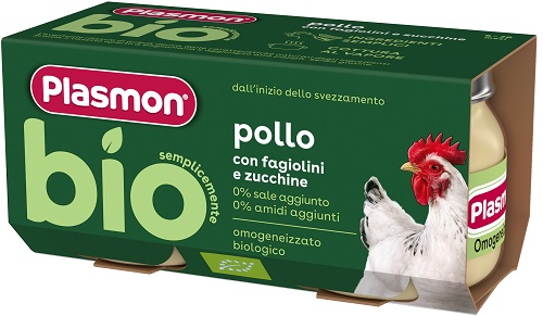 PLASMON BIO OMOGENEIZZATO POLLO CON FAGIOLINI E ZUCCHINE 2 PEZZI - Farmacia Artemisia di Montecuollo Dott. Angelo snc