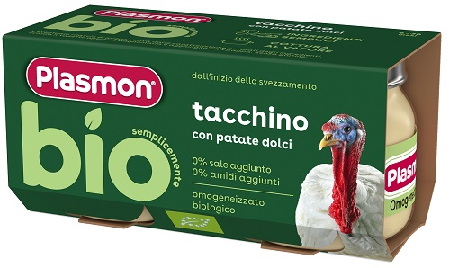 PLASMON BIO OMOGENEIZZATO TACCHINO CON PATATE DOLCI 2 PEZZI - Farmacia Artemisia di Montecuollo Dott. Angelo snc