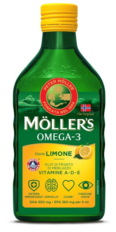 MOLLER'S OMEGA 3 OLIO LIMONE 250 ML - Farmacia Artemisia di Montecuollo Dott. Angelo snc
