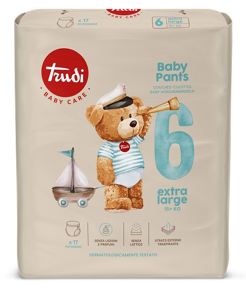TRUDI BABY CARE PANTS EXTRA LARGE 15+ KG 17 PEZZI - Farmacia Artemisia di Montecuollo Dott. Angelo snc