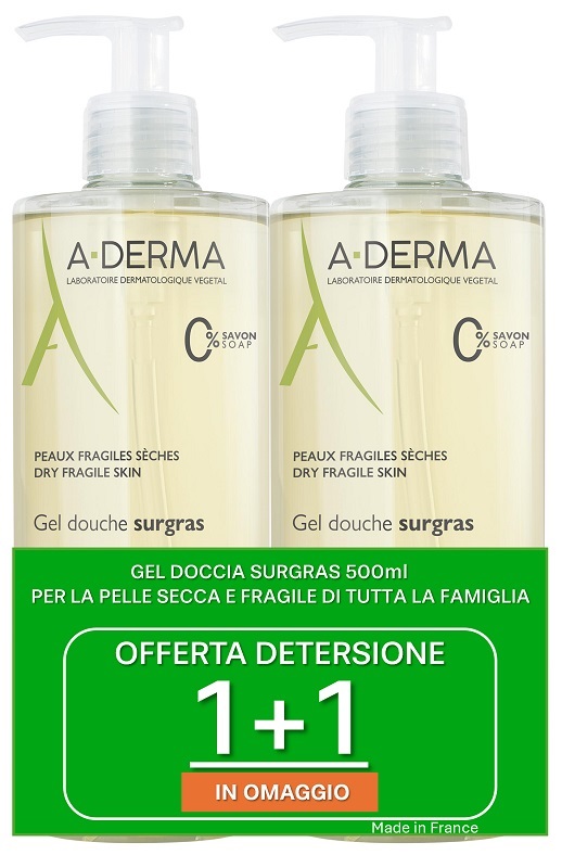 ADERMA A-D LES INDISPENSABLES 2 GEL DOCCIA SURGRAS 500 ML - Farmacia Artemisia di Montecuollo Dott. Angelo snc