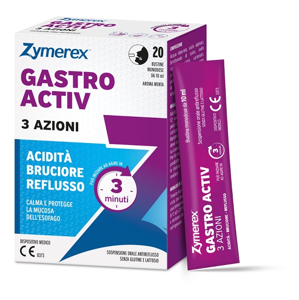 ZYMEREX GASTRO ACTIV 20 BUSTINE DA 10 ML AROMA MENTA SENZA GLUTINE SENZA LATTOSIO - Farmacia Artemisia di Montecuollo Dott. Angelo snc