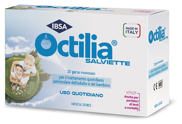 OCTILIA SALVIETTE PERIOCULARI 20 GARZE IN VISCOSA NON STERILI - Farmacia Artemisia di Montecuollo Dott. Angelo snc