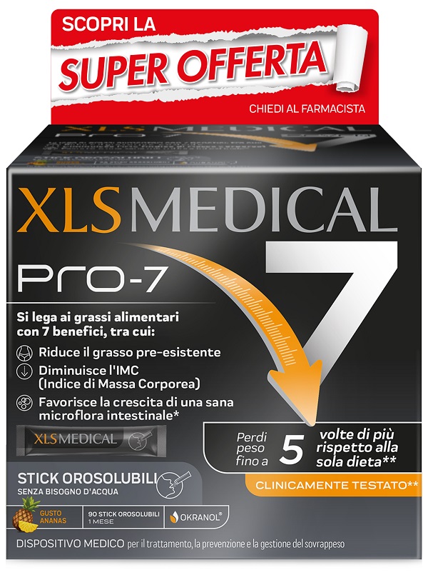 XLS MEDICAL PRO 7 90 STICK TAGLIO PREZZO - Farmacia Artemisia di Montecuollo Dott. Angelo snc
