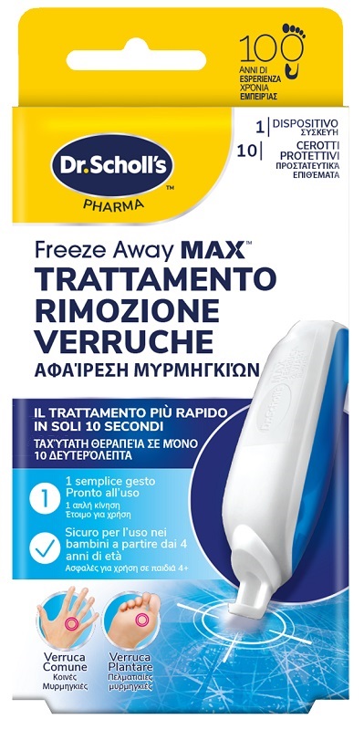 TRATTAMENTO RIMOZIONE VERRUCHE SCHOLL FREEZE AWAY MAX - Farmacia Artemisia di Montecuollo Dott. Angelo snc