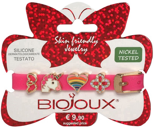 BJB016 BRACCIALE SILICONE FUCSIA GOLD PLATED - Farmacia Artemisia di Montecuollo Dott. Angelo snc