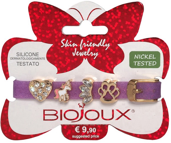 BJB017 BRACCIALE SILICONE PURPLE GOLD PLATED - Farmacia Artemisia di Montecuollo Dott. Angelo snc