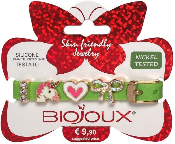 BJB020 BRACCIALE SILICONE GREEN GOLD PLATED - Farmacia Artemisia di Montecuollo Dott. Angelo snc
