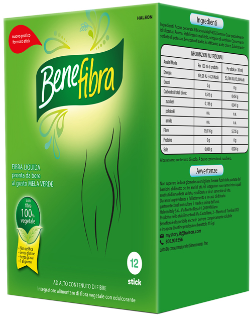 BENEFIBRA LIQUIDA 12 STICK DA 30 ML - Farmacia Artemisia di Montecuollo Dott. Angelo snc