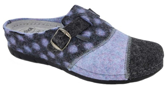 CALZATURA BRUGES BUCKLE DOTTED WOOL+WOOL W ANTHRACITE/BLUE TOMAIA LANA FODERA TOMAIA SFODERATO SOTTOPIEDE PELLE SCAMOSCIATA SUOLA PU FITTING G 37 - Farmacia Artemisia di Montecuollo Dott. Angelo snc