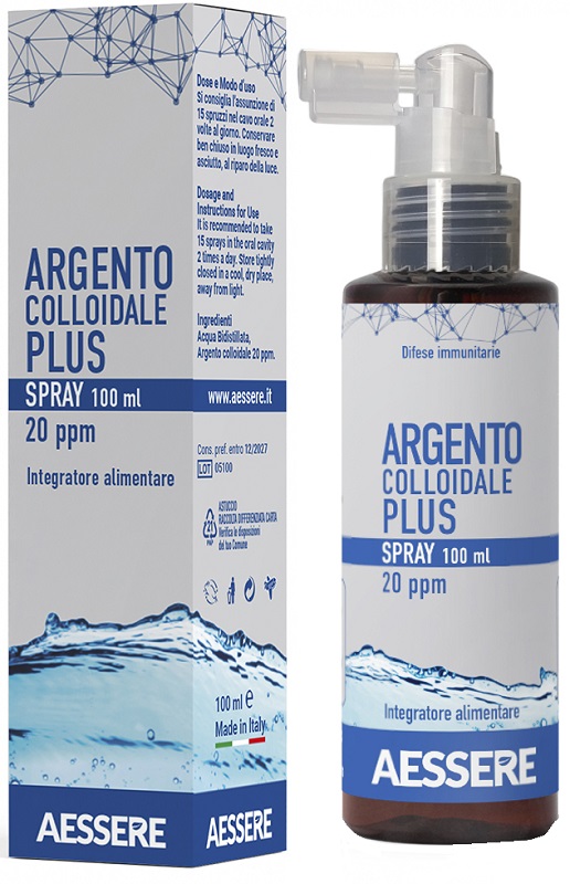 ARGENTO COLLOIDALE PLUS 20PPM SPRAY 100 ML - Farmacia Artemisia di Montecuollo Dott. Angelo snc