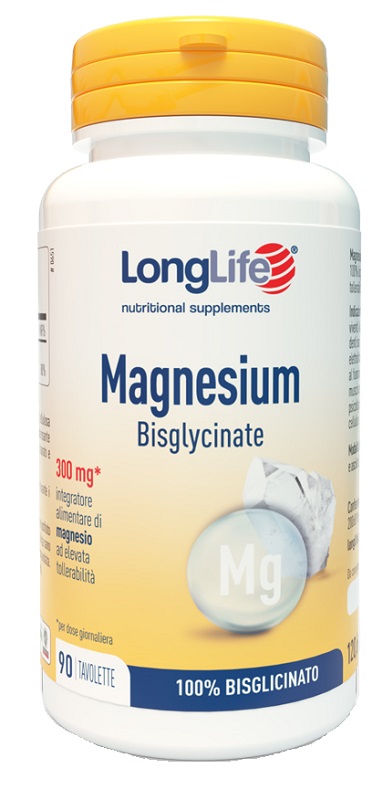 LONGLIFE MAGNESIUM BISGLYCINATE 90 TAVOLETTE SENZA GLUTINE - Farmacia Artemisia di Montecuollo Dott. Angelo snc