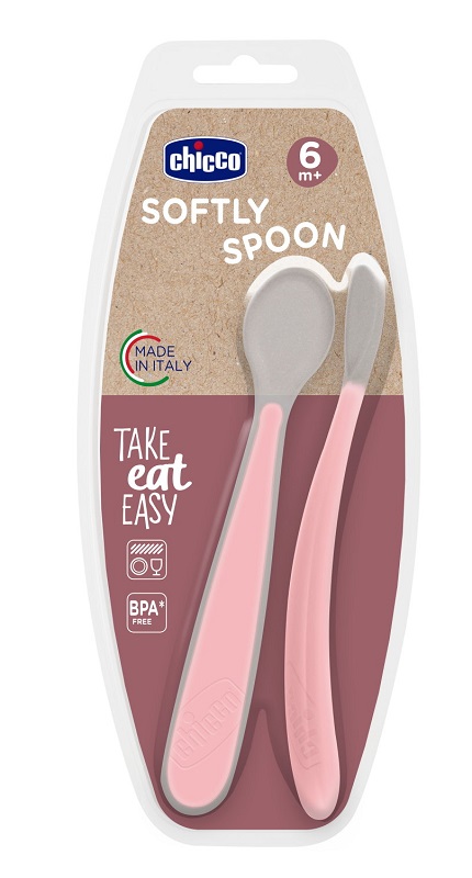 CHICCO CUCCHIAIO IN SILICONE DOPPIO ROSA 6M+ - Farmacia Artemisia di Montecuollo Dott. Angelo snc