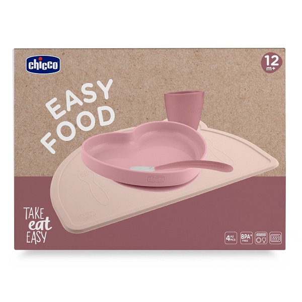 CHICCO EASY FOOD SET PAPPA SILICONE ROSA 12M+ - Farmacia Artemisia di Montecuollo Dott. Angelo snc