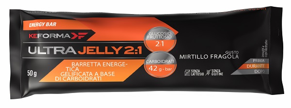 ULTRA JELLY 2:1 MIRTILLO FRAGOLA BARRETTA 50 G SENZA GLUTINE E LATTOSIO - Farmacia Artemisia di Montecuollo Dott. Angelo snc