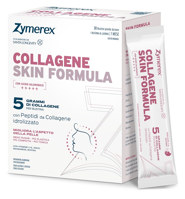 ZYMEREX COLLAGENE SKIN FORMULA 30 BUSTINE DA 15 ML CON EDULCORANTE SENZA GLUTINE SENZA LATTOSIO - Farmacia Artemisia di Montecuollo Dott. Angelo snc