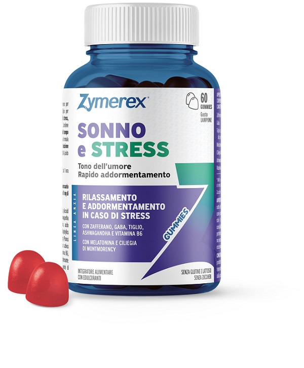 ZYMEREX GUMMIES SONNO E STRESS 60 GUMMIES GUSTO LAMPONE CON EDULCORANTI SENZA GLUTINE SENZA LATTOSIO - Farmacia Artemisia di Montecuollo Dott. Angelo snc
